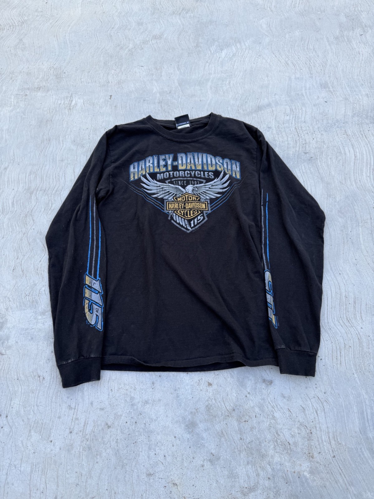 115 Vintage Harley Davidson Long Sleeves S-Small