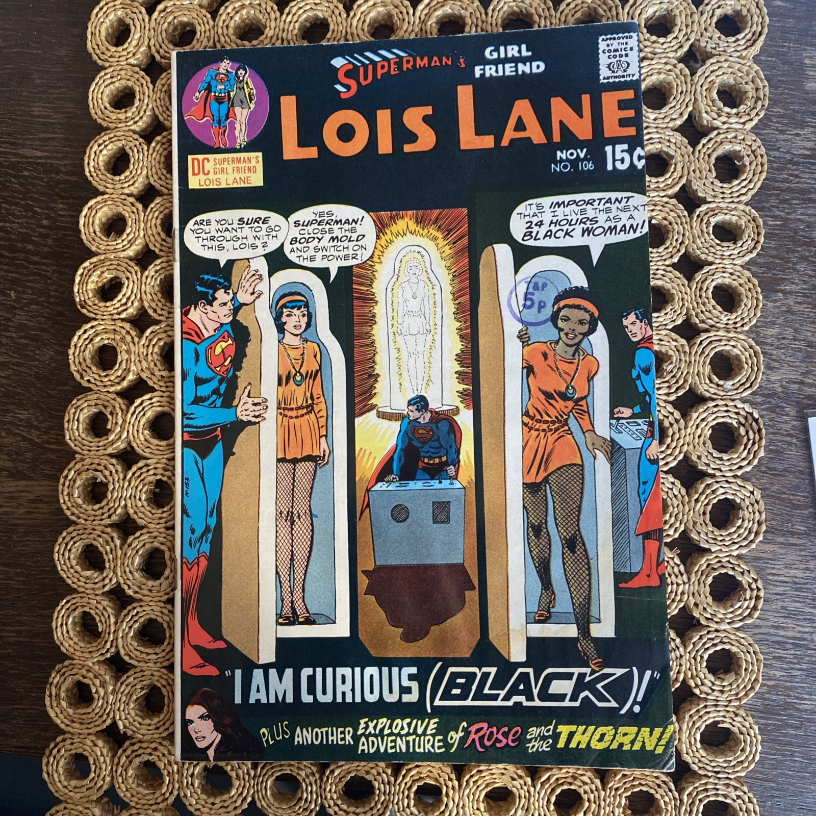 Superman\'s Girl Friend Lois Lane #106 1970 2nd App Rose Thorn DC Bronze 4.0-5.0 Superman\'s Girl Friend Lois Lane #106 1970 2nd App Rose Thorn DC Bronze 4.0-5.0