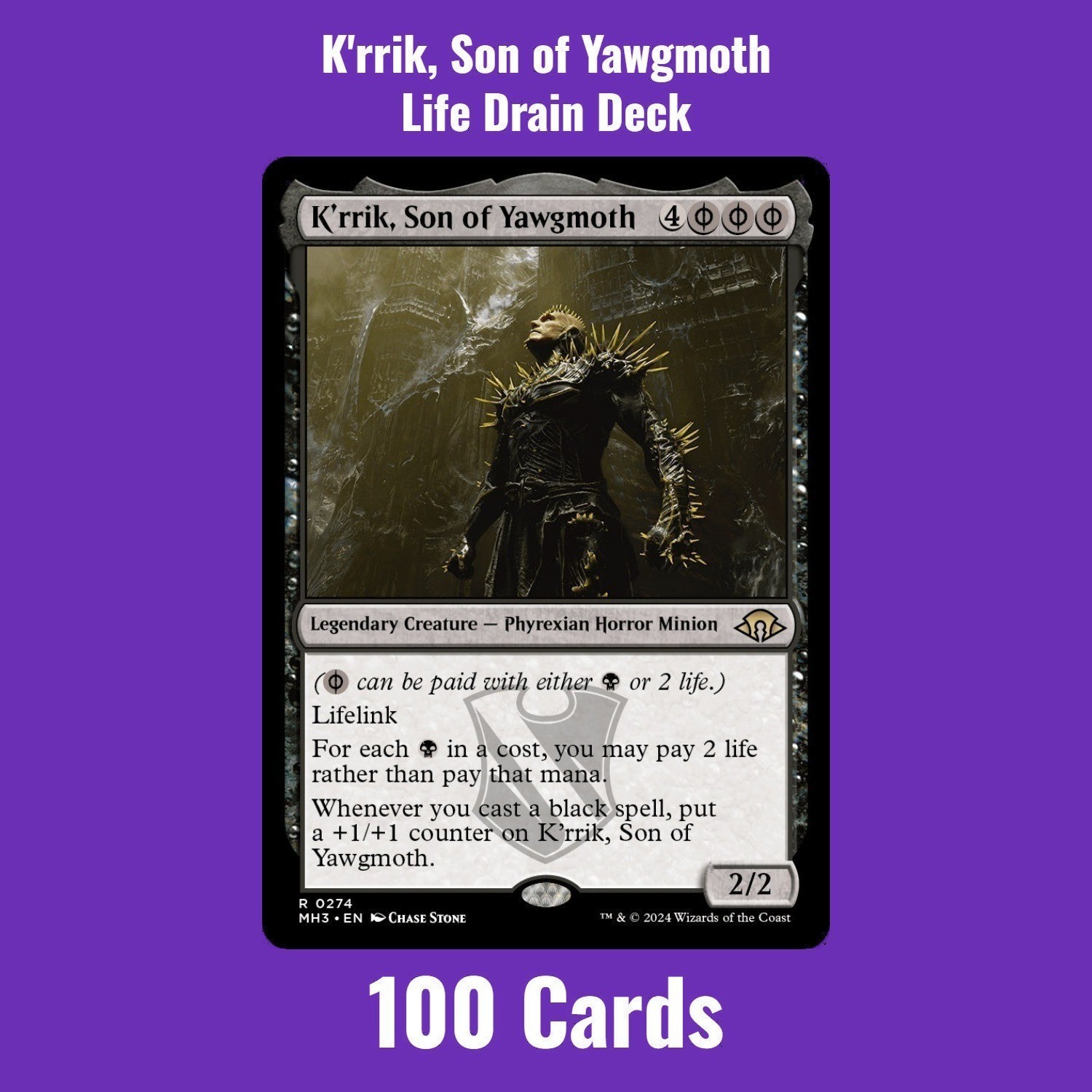 Lifedrain Commander Deck K\'rrik Son of Yawgmoth Magic MTG EDH Mono Black 100