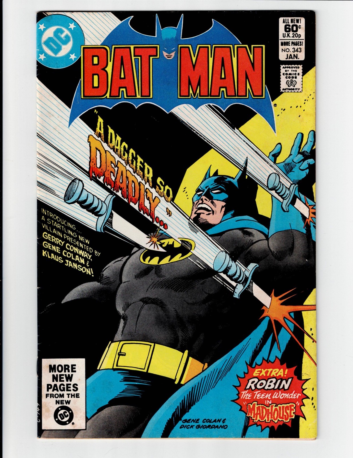 BATMAN 343 DC Comics. 1982 Fine+ condition. BATMAN 343 DC Comics. 1982 Fine+ condition.