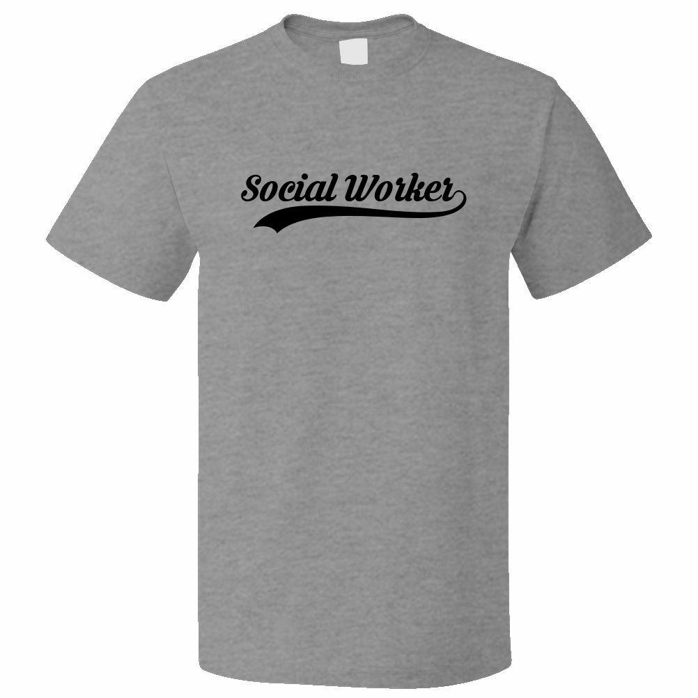 Funny Social Worker Retro Old School T shirt Tee
