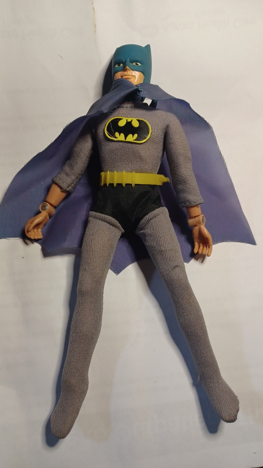 Vintage 1972 Original Mego Corp Batman Action Figure 8” DC Comics no glove/boots