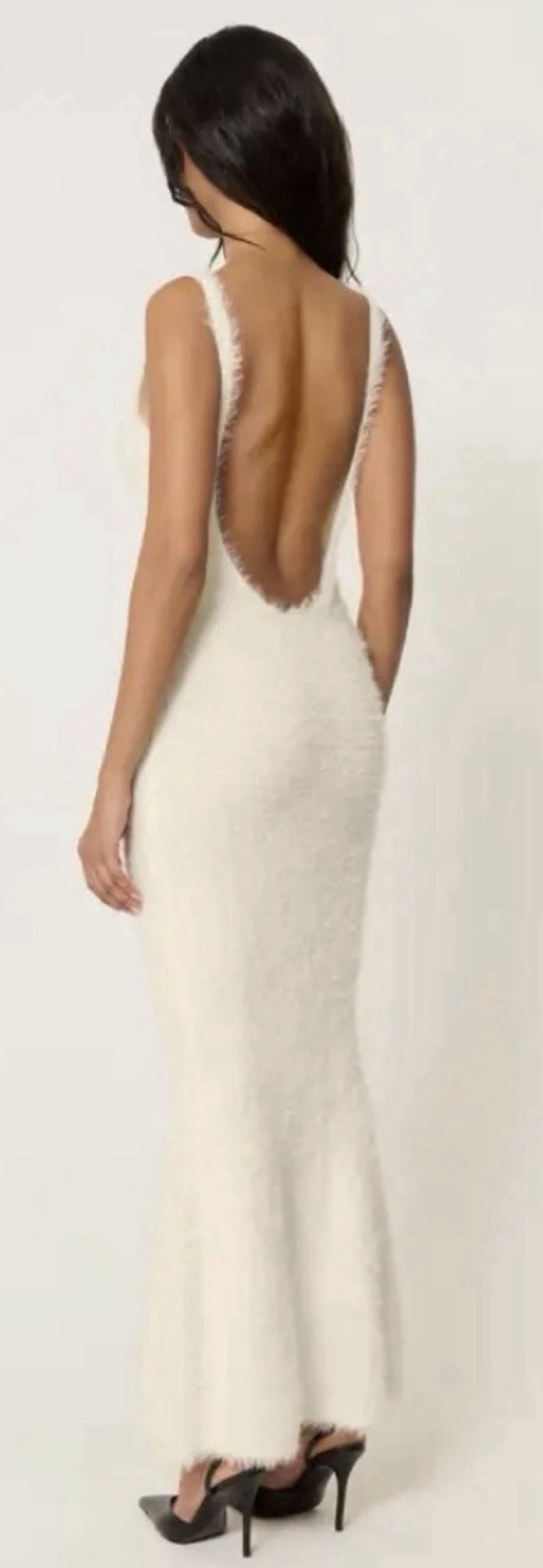 NWT KHY x Entire Studios Knit Low Back Maxi Dress Cream XS Kylie Jenner
