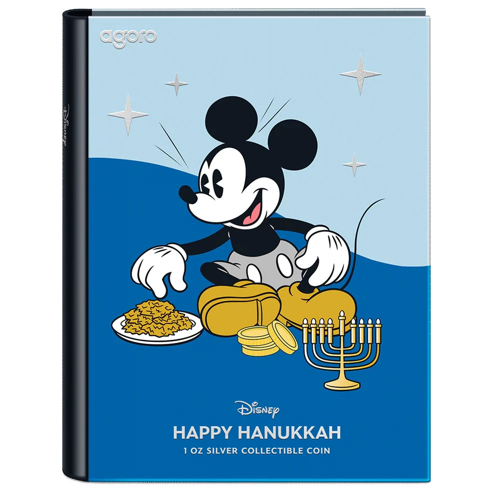 Disney Season\'s Greetings 2024 - Happy Hanukkah 1 oz Silver Proof Coin