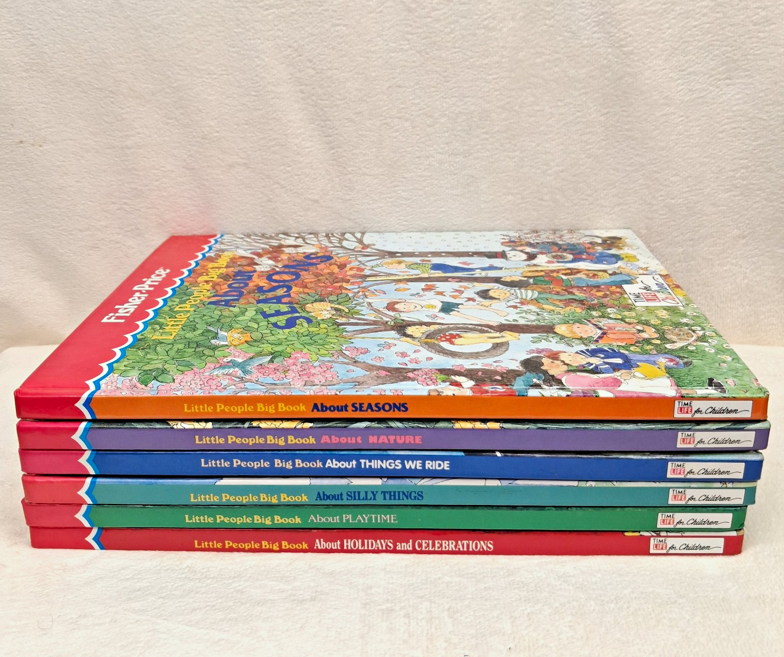 Fisher-Price Little People Big Book Lot 6 HC Illustrated Time Life Seasons