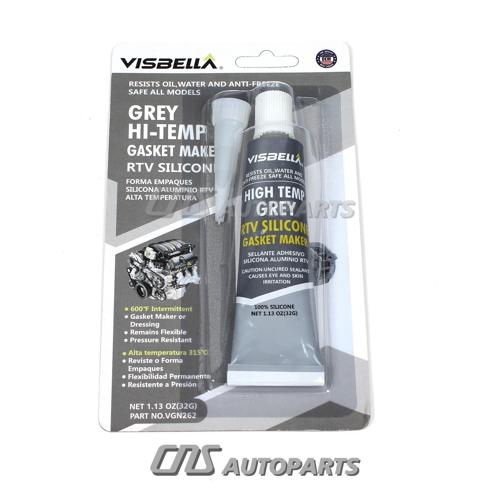 4 PCS GREY Hi-Temp RTV Silicone Gasket Maker (32g) Resists Oil Water Anti-Freeze 4 PCS GREY Hi-Temp RTV Silicone Gasket Maker (32g) Resists Oil Water Anti-Freeze