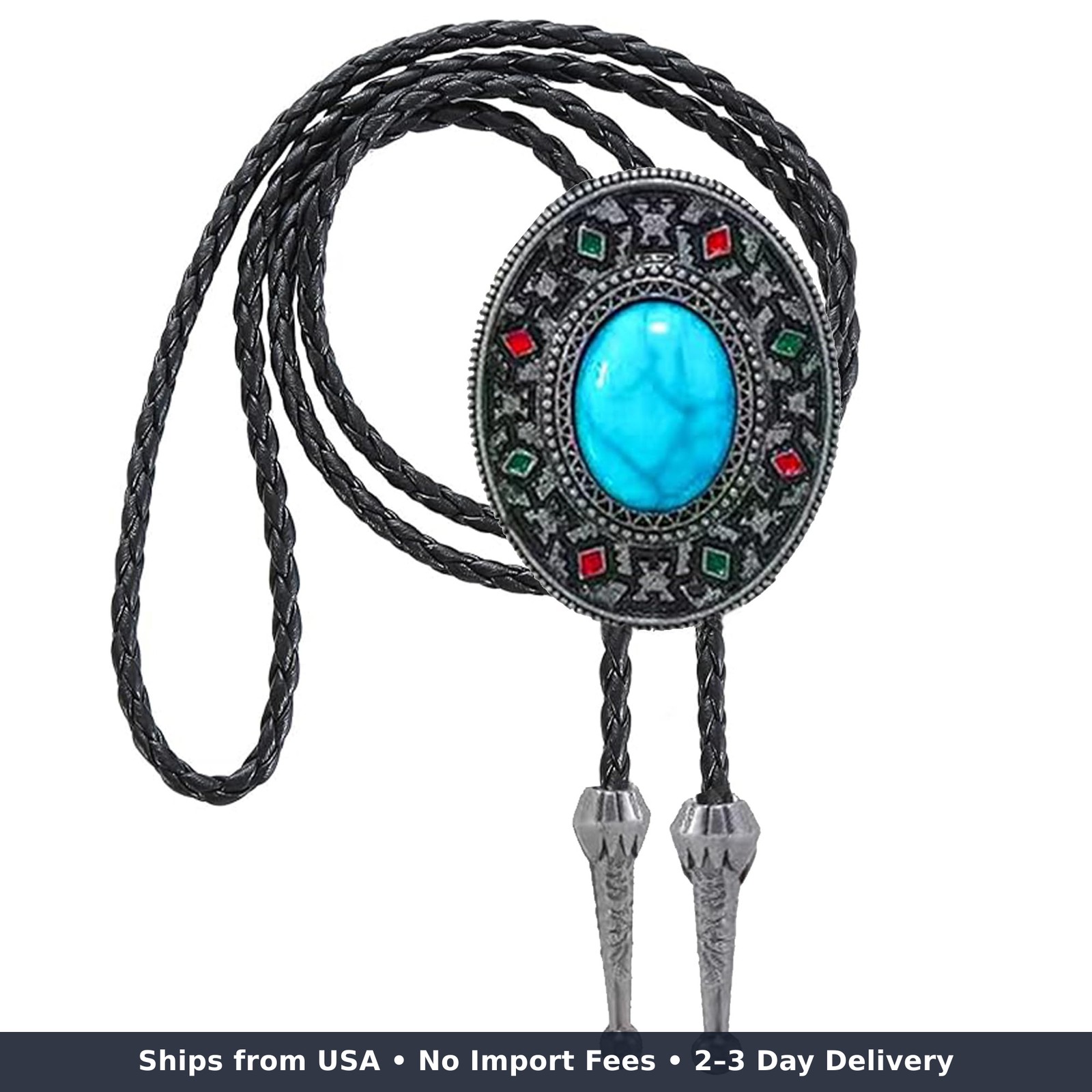 Men S Western Bolo Tie Women\'s Turquoise Bolo-ties Adjustable Fashion Cowboy Men S Western Bolo Tie Women\'s Turquoise Bolo-ties Adjustable Fashion Cowboy