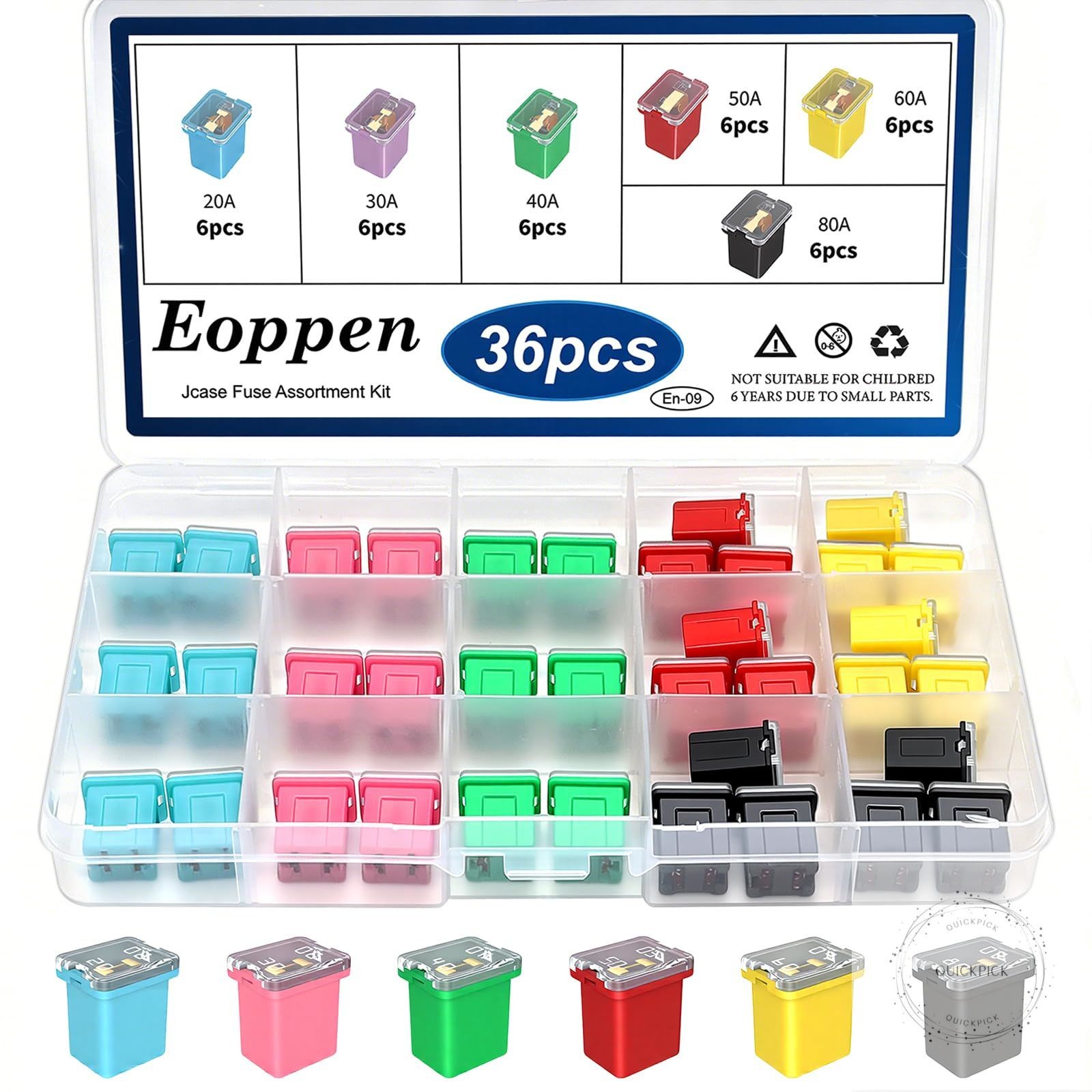 36Pcs Car Fuse Car Fuses Assortment Kit Automotive Low Profile Box Shaped Micro