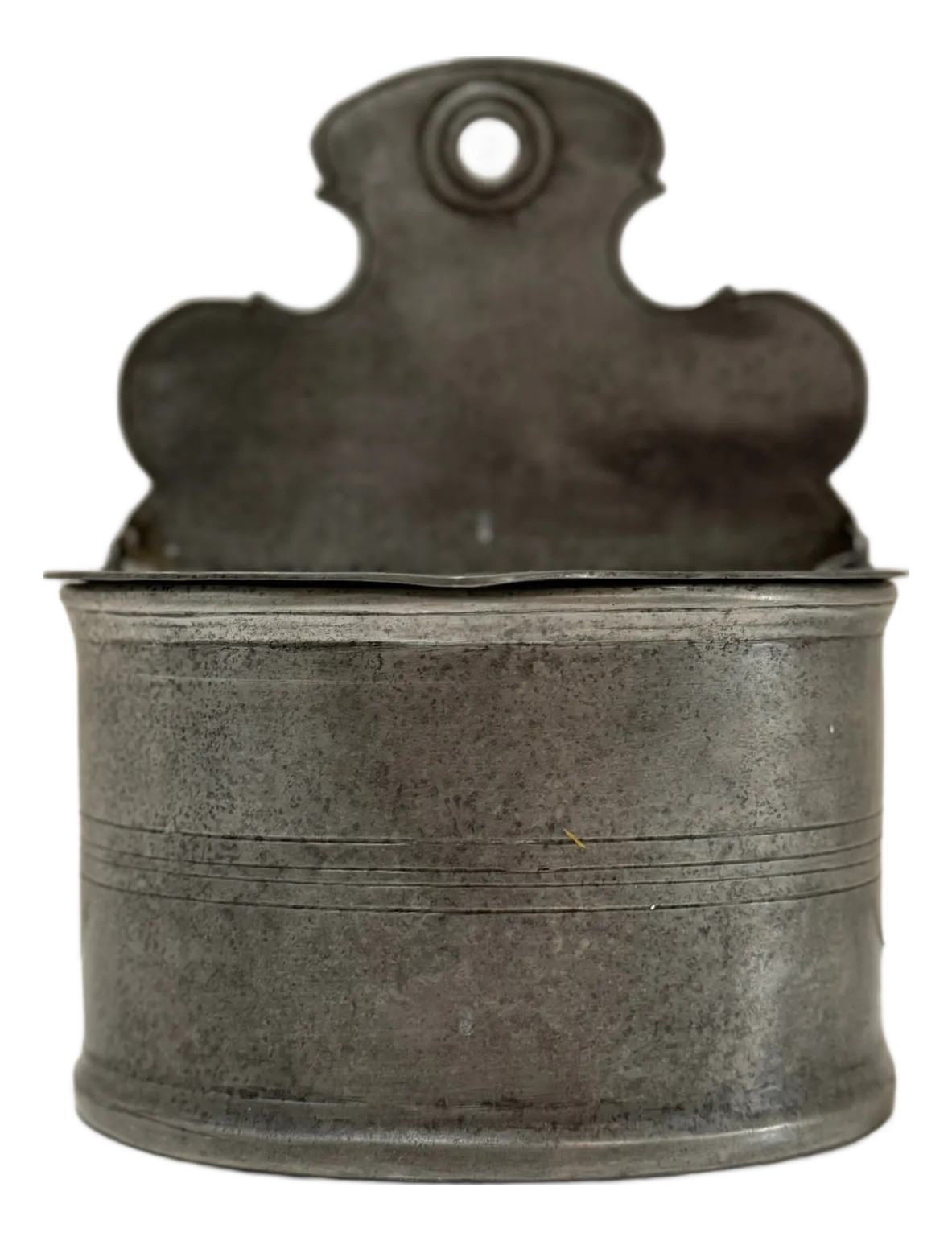 Antique 19th Century Pewter Wall-Mounted Salt Box – Early Kitchen Storage