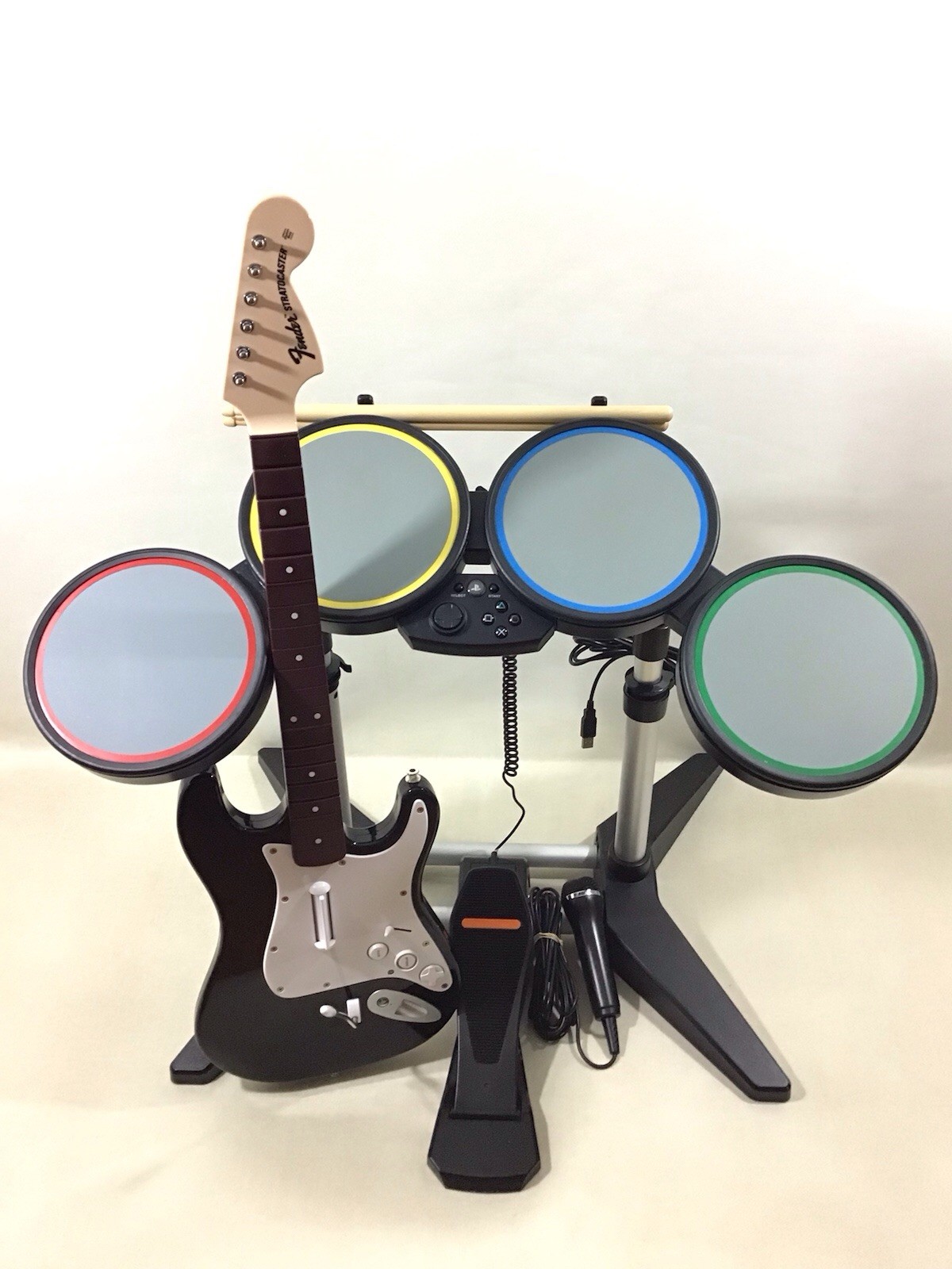 PS4 PS5 Rock Band 4 Bundle, Drums, Guitar, Mic