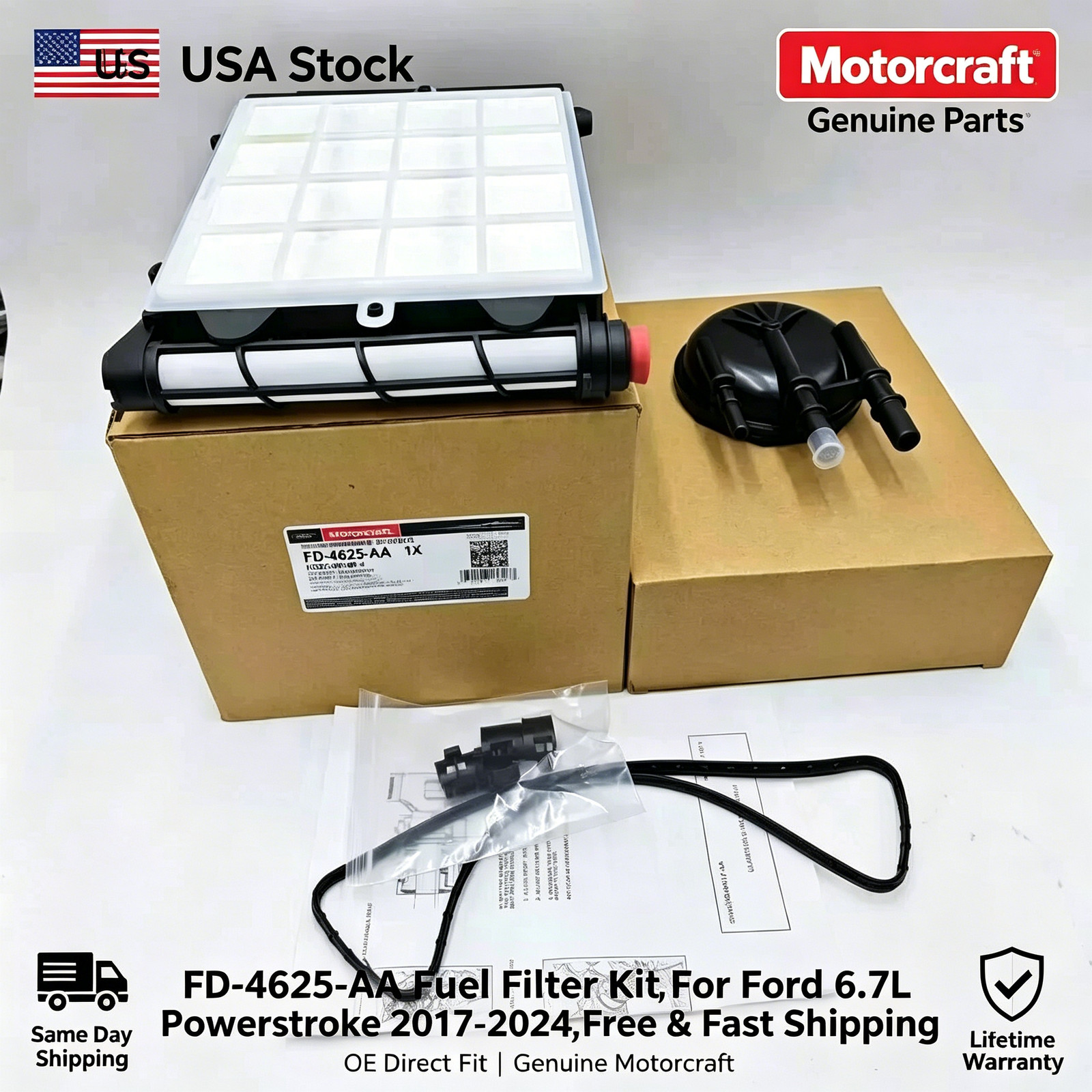 Motorcraft FD-4625 Fuel Filter Element Fits Ford 6.7L Powerstroke Diesel OEM