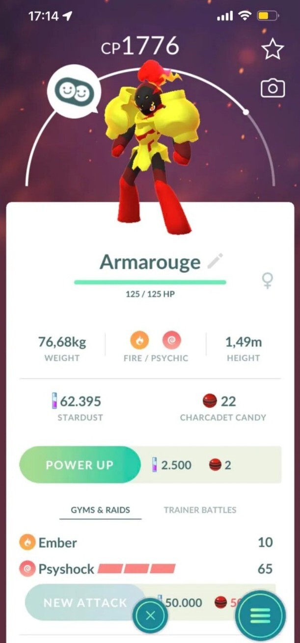 Armarouge / Ceruledge ( Charcadet Evolution ) Pokemon Tr@de Go