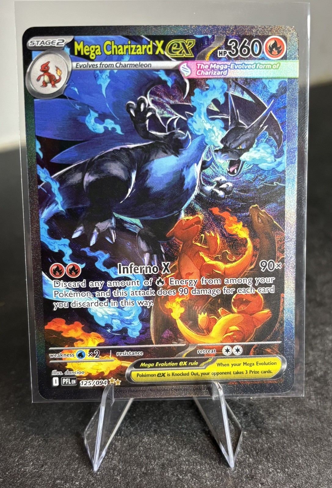 Mega Charizard X ex 125/094 Me02: Phantasmal Flames Holo