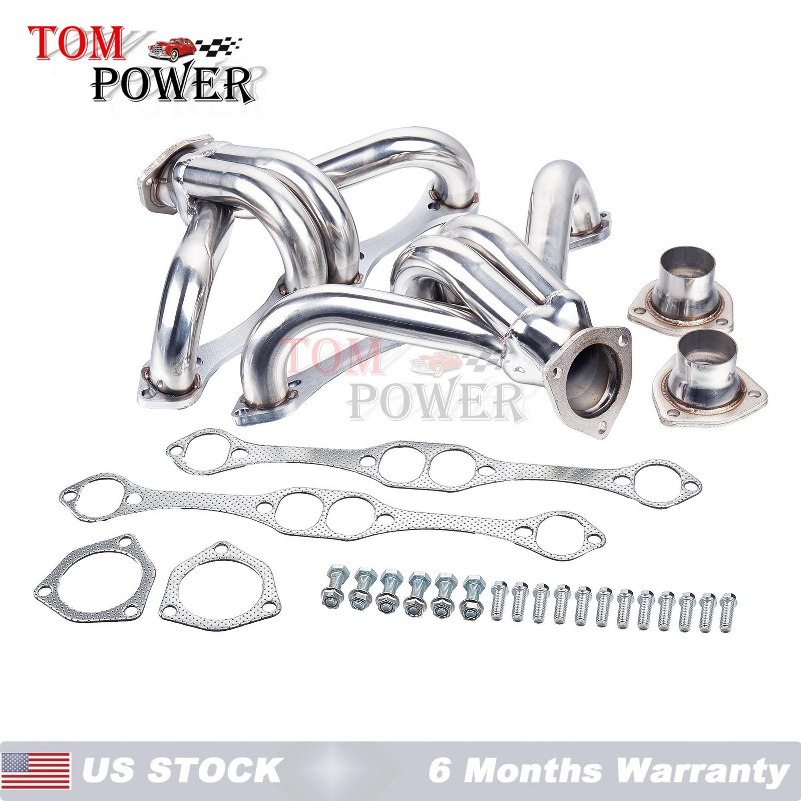 For Chevy SBC Small Block 283 305 327 350 400 V8 Shorty Hugger Exhaust Headers