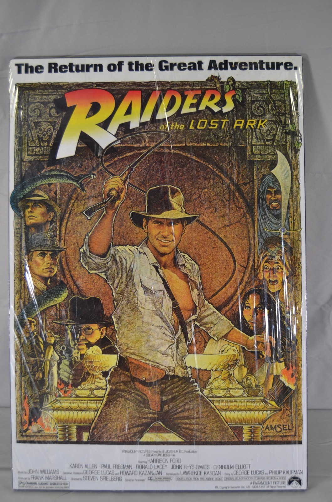 1981 Indiana J ones Raiders Of The Lost Ark Mounted Movie Poster