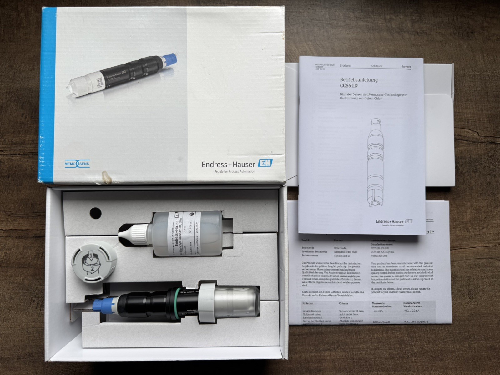 Endress+Hauser CCS51D-AA11CJ Digital Free Chlorine Sensor 0-200 mg/l (ppm) HOCl