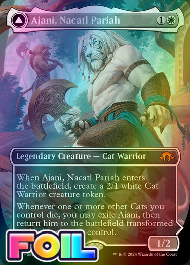 x1 Ajani, Nacatl Pariah // Ajani, Nacatl Avenger MH3 MTG 442 FOIL BORDERLESS 1x