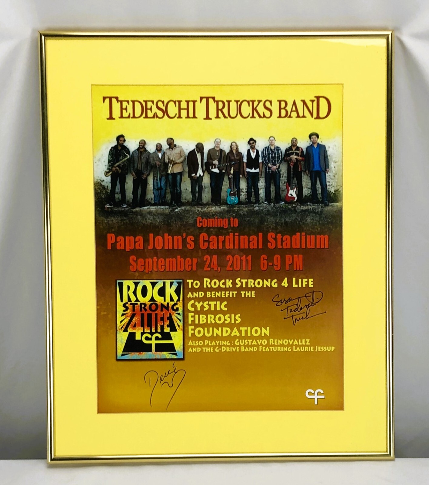 Tedeschi Trucks Band Signed Framed Concert Poster 2011 Rock Strong 4 Life