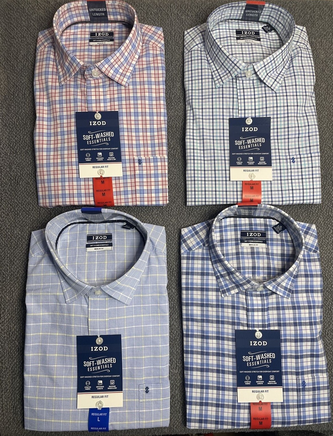 Izod Men’s Soft Wash Essentials Dress Shirt