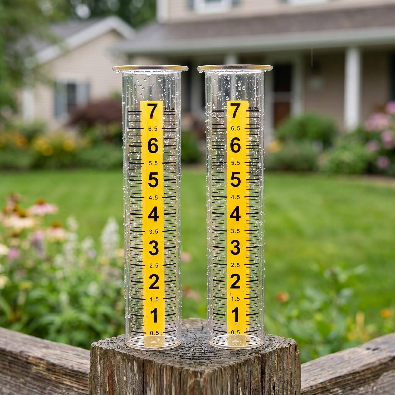 2PCS Plastic Rain Gauge Replacement Tube,8.3 Inch Transparent Outdoor Rain 2PCS Plastic Rain Gauge Replacement Tube,8.3 Inch Transparent Outdoor Rain