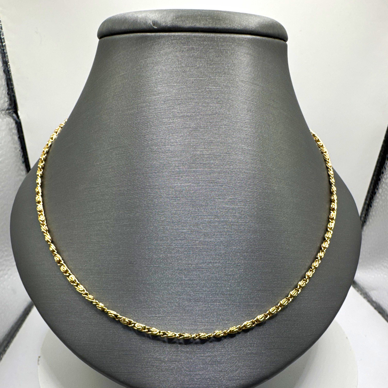 925 Gold Tone Silver Rope Chain Necklace 20\ 925 Gold Tone Silver Rope Chain Necklace 20\