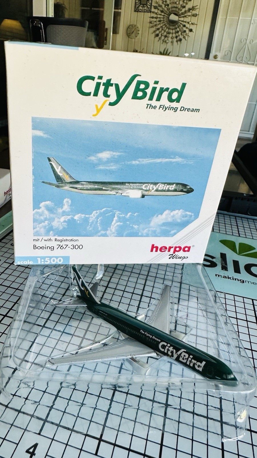 Herpa Wings 502924 CityBird Boeing 767-300 1:500 Scale Diecast Model NOB Herpa Wings 502924 CityBird Boeing 767-300 1:500 Scale Diecast Model NOB