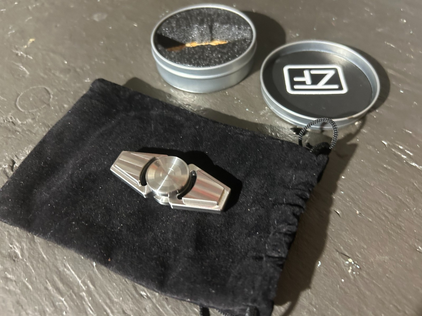 ZeroFeud Stainless Steel Compass Fidget Spinner + ZF Soft Wallet/Pocket Pouch ZeroFeud Stainless Steel Compass Fidget Spinner + ZF Soft Wallet/Pocket Pouch