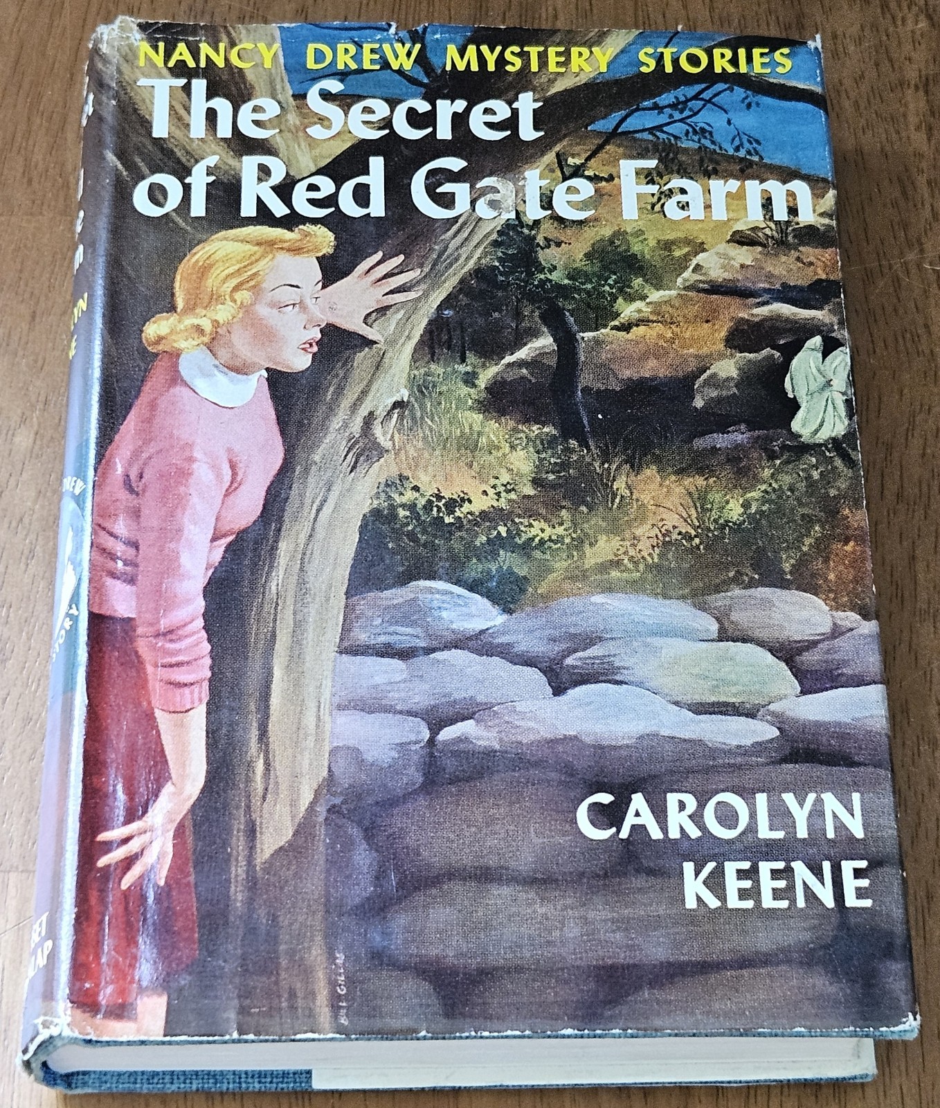 VINTAGE Circa 1955 Nancy Drew #6 The Secret of Red Gate Farm Carolyn Keene DJ