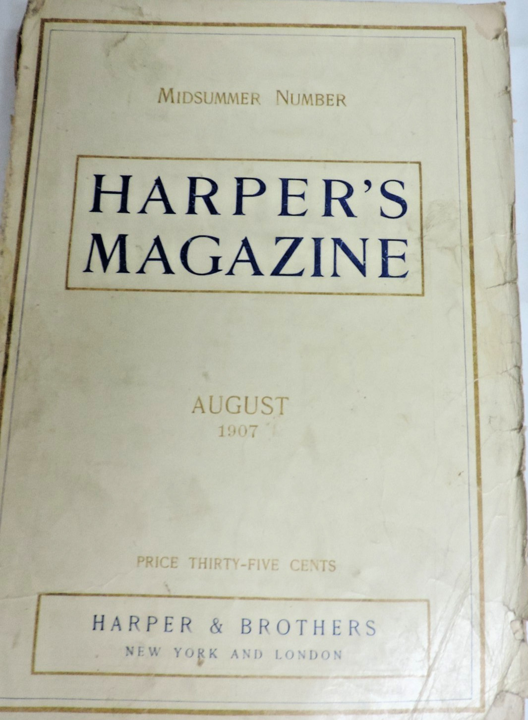 1907 August Harper\'s New Monthly Magazine Science/Travel/Stories/Illus/Twain