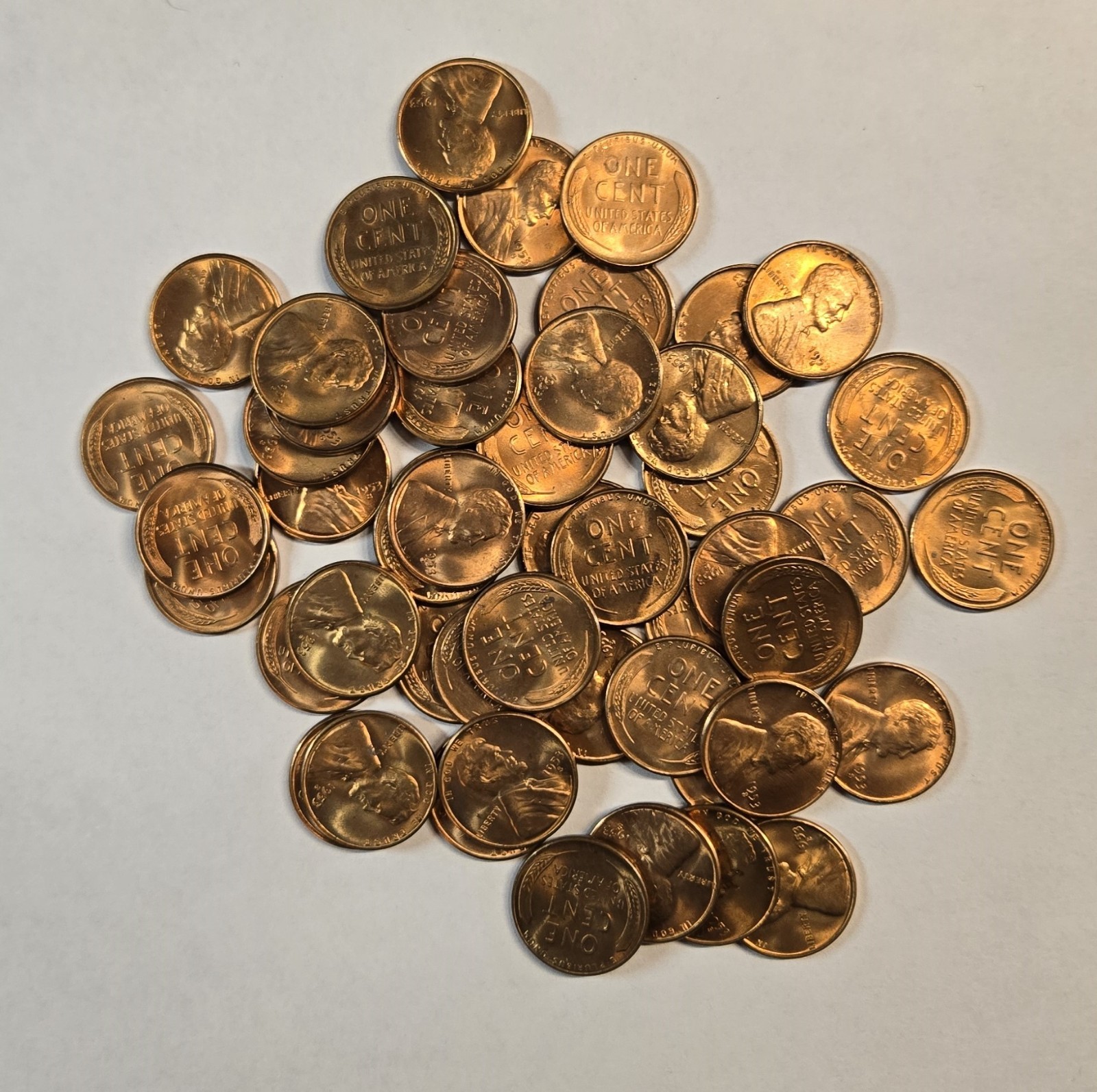 1953 S Lincoln Wheat Penny Roll BU Uncirculated Beautiful Roll VERY HOT  #A-836