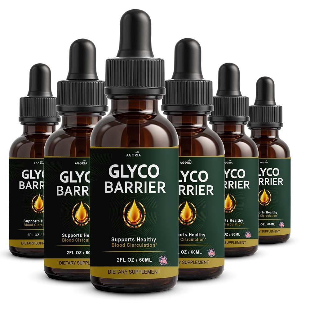 (6 Pack) Glyco Barrier Drops Blood Health Support Supplement GlycoBarrier Drops