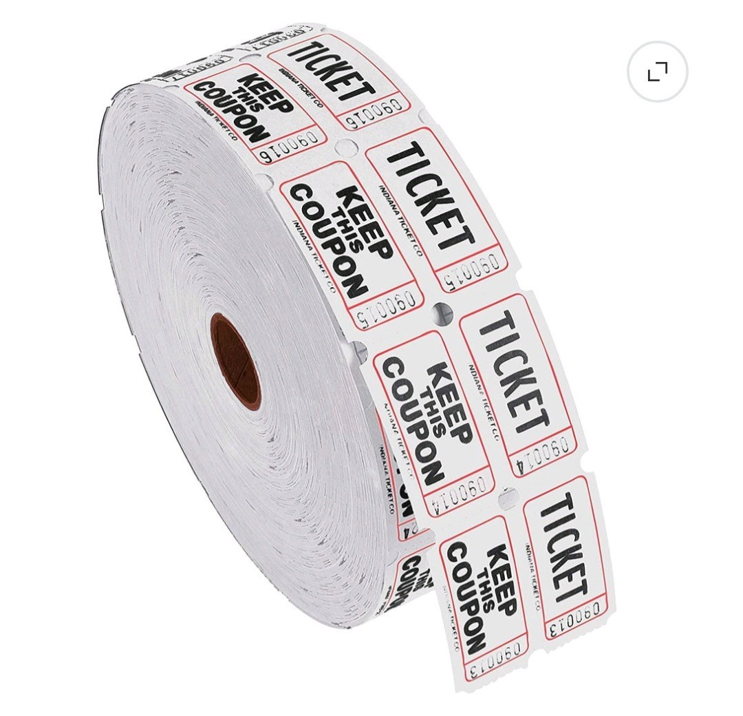 Raffle Tickets 50/50 Double Stub Split the Pot Carnival Fund Raiser Events FreeS