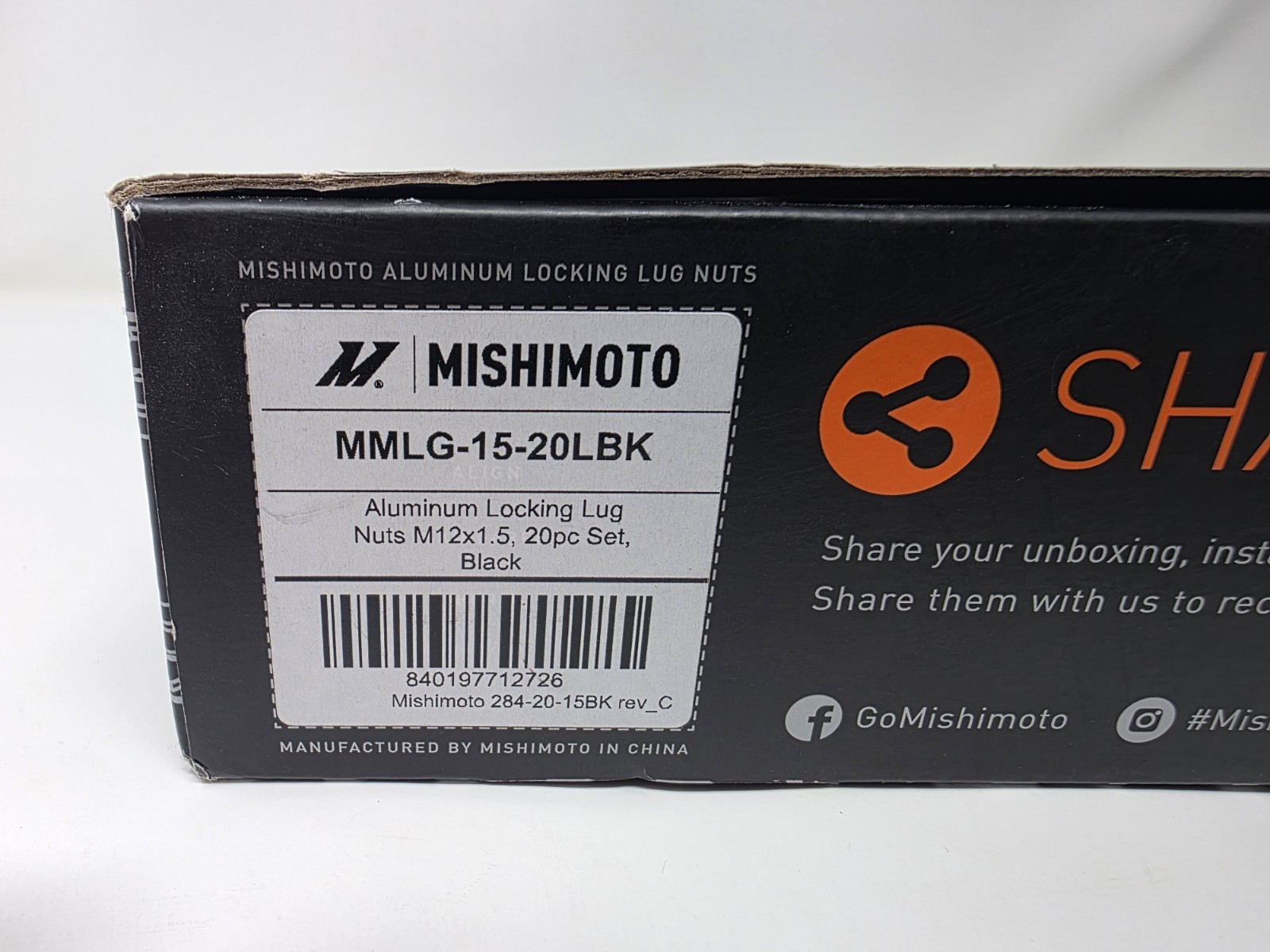 Mishimoto 20 Piece Open Ended Lug Nuts MMLG-15-20LBK Mishimoto 20 Piece Open Ended Lug Nuts MMLG-15-20LBK