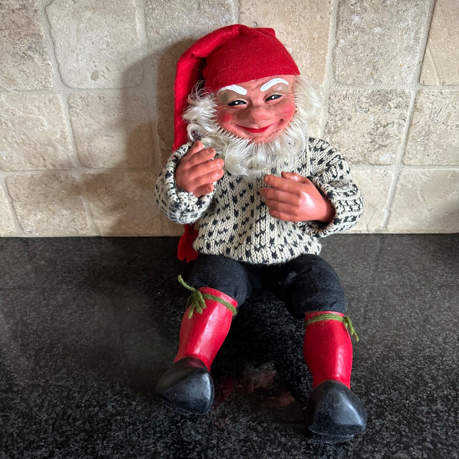 VTG Arne Hasle Jule Nisse Doll Askim Norge Christmas Gnome Elf Troll Santa 18\
