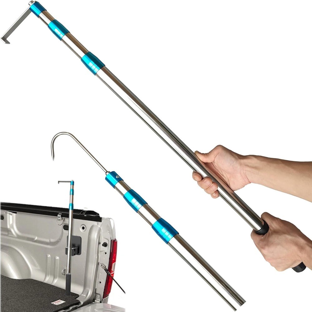 6.3Ft Heavy Duty Truck Telescoping Pull Pole Cargo Grabber Reach Retriever Tool 6.3Ft Heavy Duty Truck Telescoping Pull Pole Cargo Grabber Reach Retriever Tool