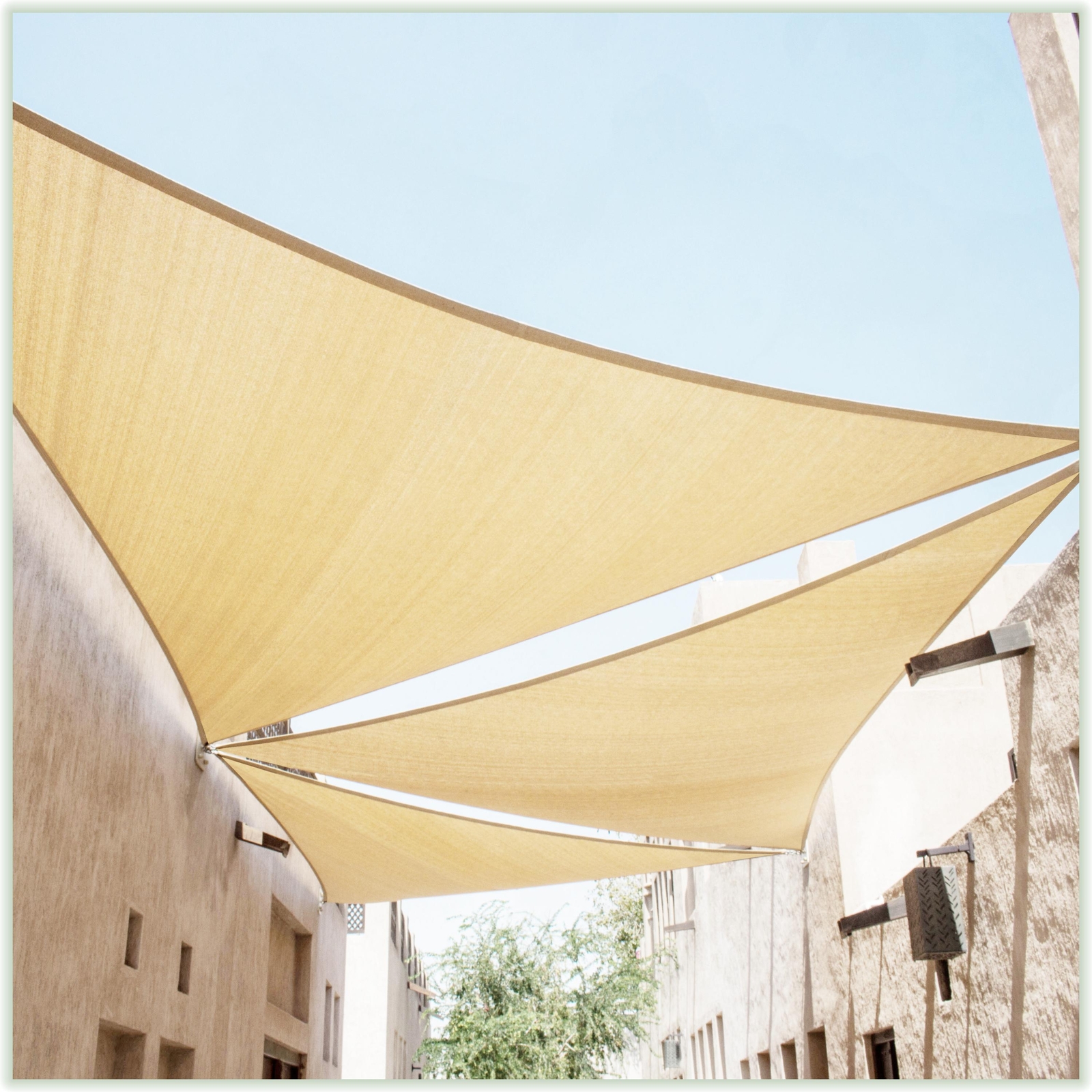 ColourTree Triangle Sun Shade Sail Canopy Fabric Outdoor Patio ColourTree Triangle Sun Shade Sail Canopy Fabric Outdoor Patio