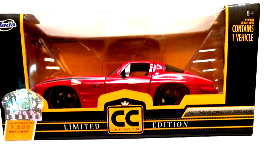 Jada Collectors Club 1963 Chevy Corvette Sting Ray 1:24 NIB 4856 of 7,500 RARE