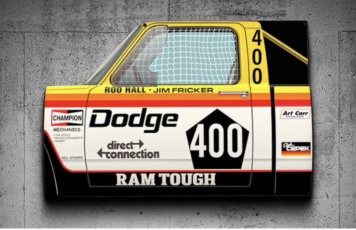 WOW  1986 Dodge Ram Rod Hall Race Truck Off-road Racing  Curved Sign