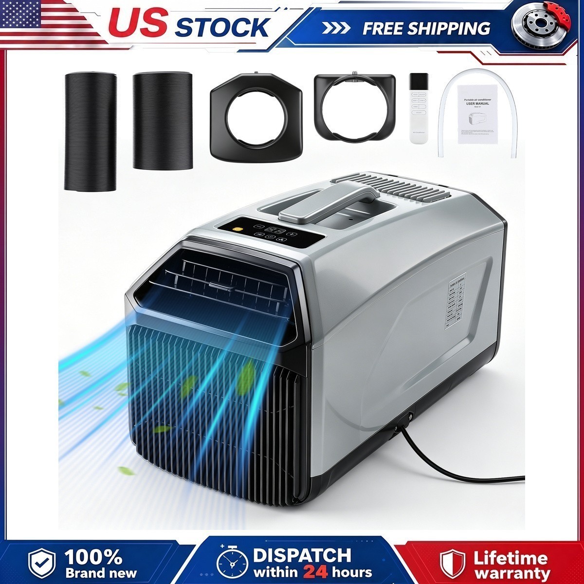Portable Air Conditioner 5100BTU Indoor Outdoor Use 110V Camping RV Home Office