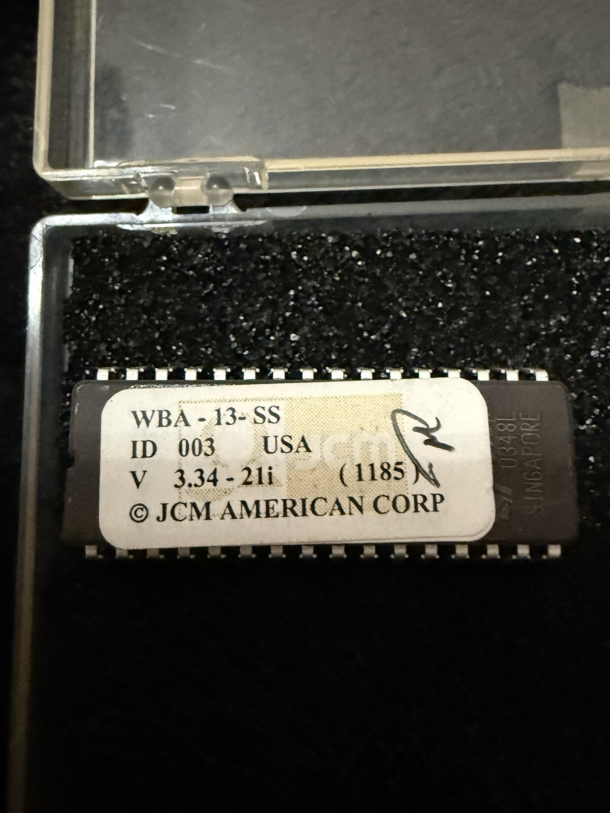 JCM American Corp WBA-13-SS EPROM Chip ID-003 USA V3.34-21i (1185) Slot Machine