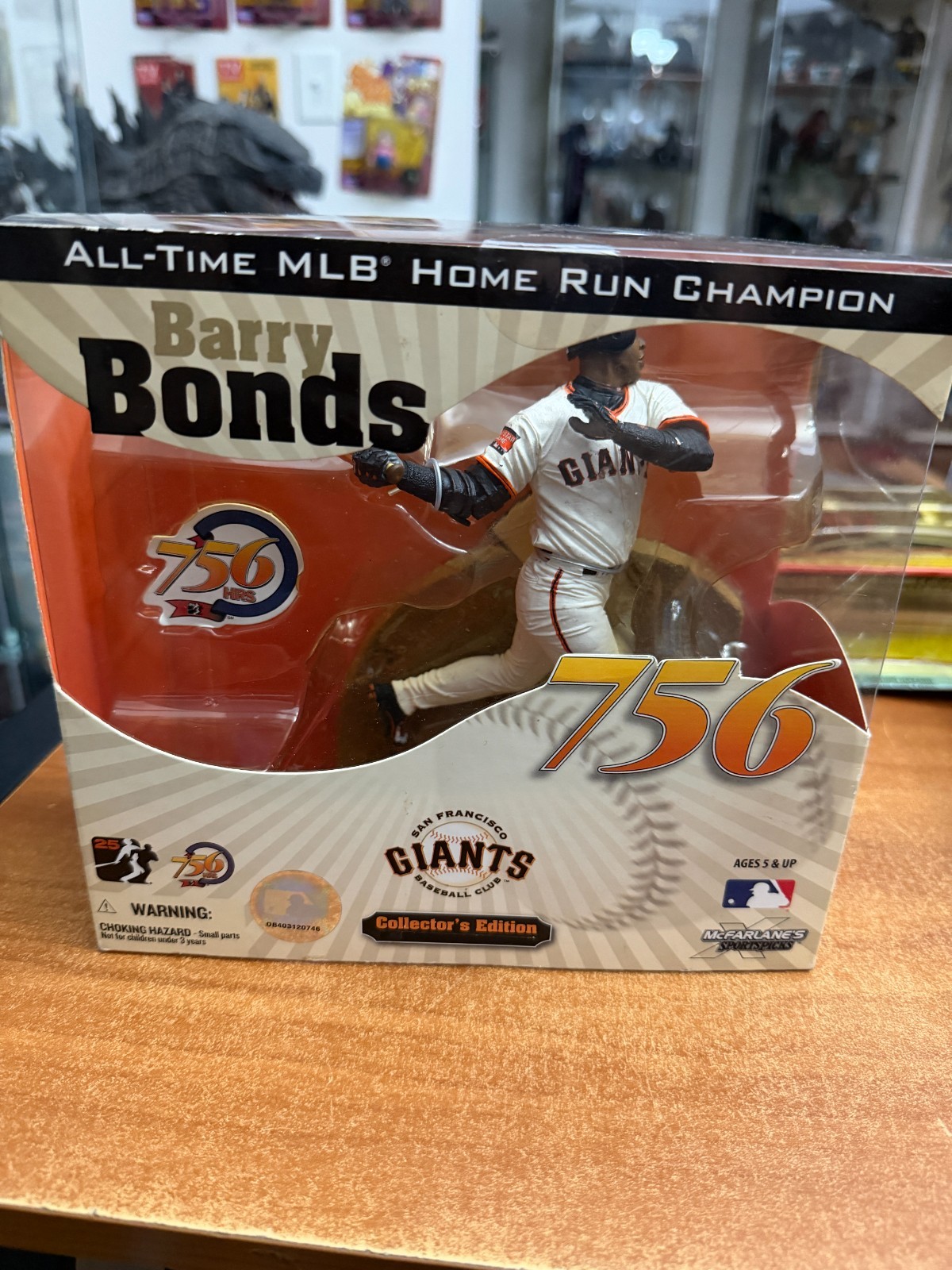 Barry Bonds Figure New York Giants 2007 MLB 756 Home Run Champ Mcfarlane Barry Bonds Figure New York Giants 2007 MLB 756 Home Run Champ Mcfarlane