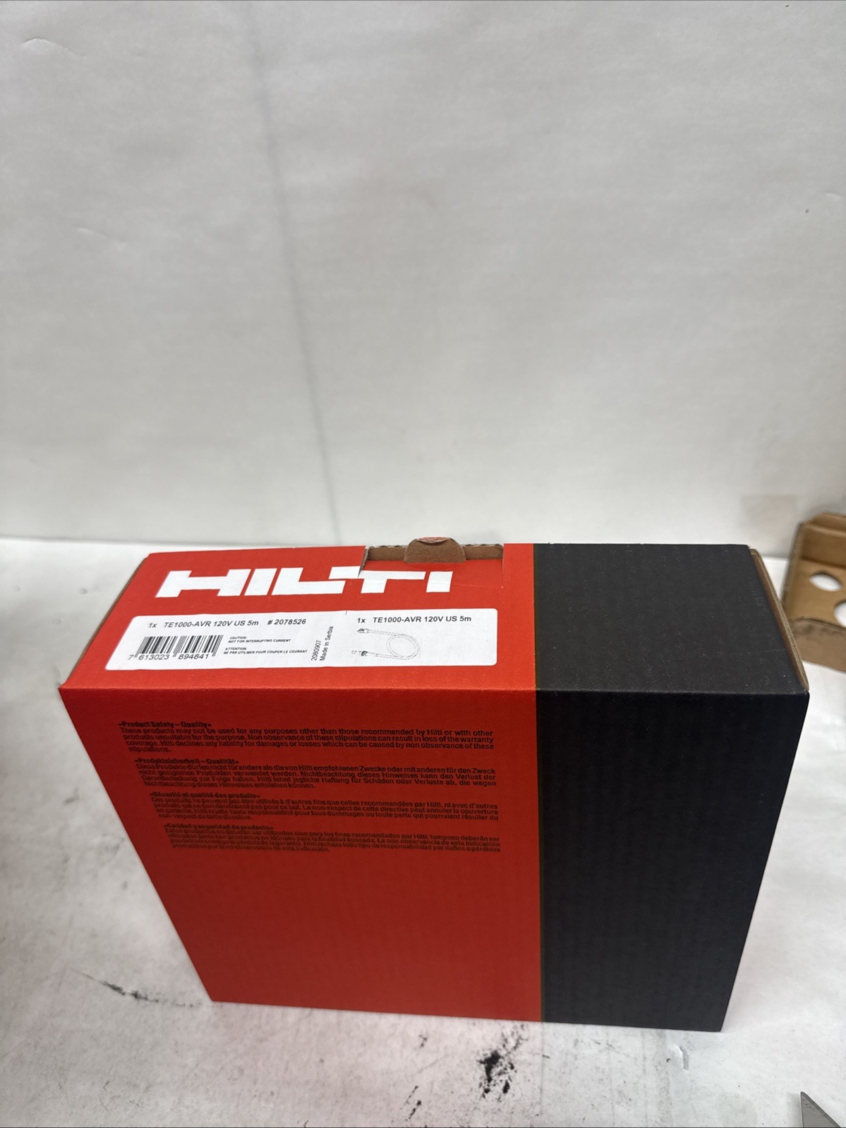 2098551 TE 1000 AVR 120 Volt 5M Detachable Supply Cord Round Connection Hilti 2098551 TE 1000 AVR 120 Volt 5M Detachable Supply Cord Round Connection Hilti