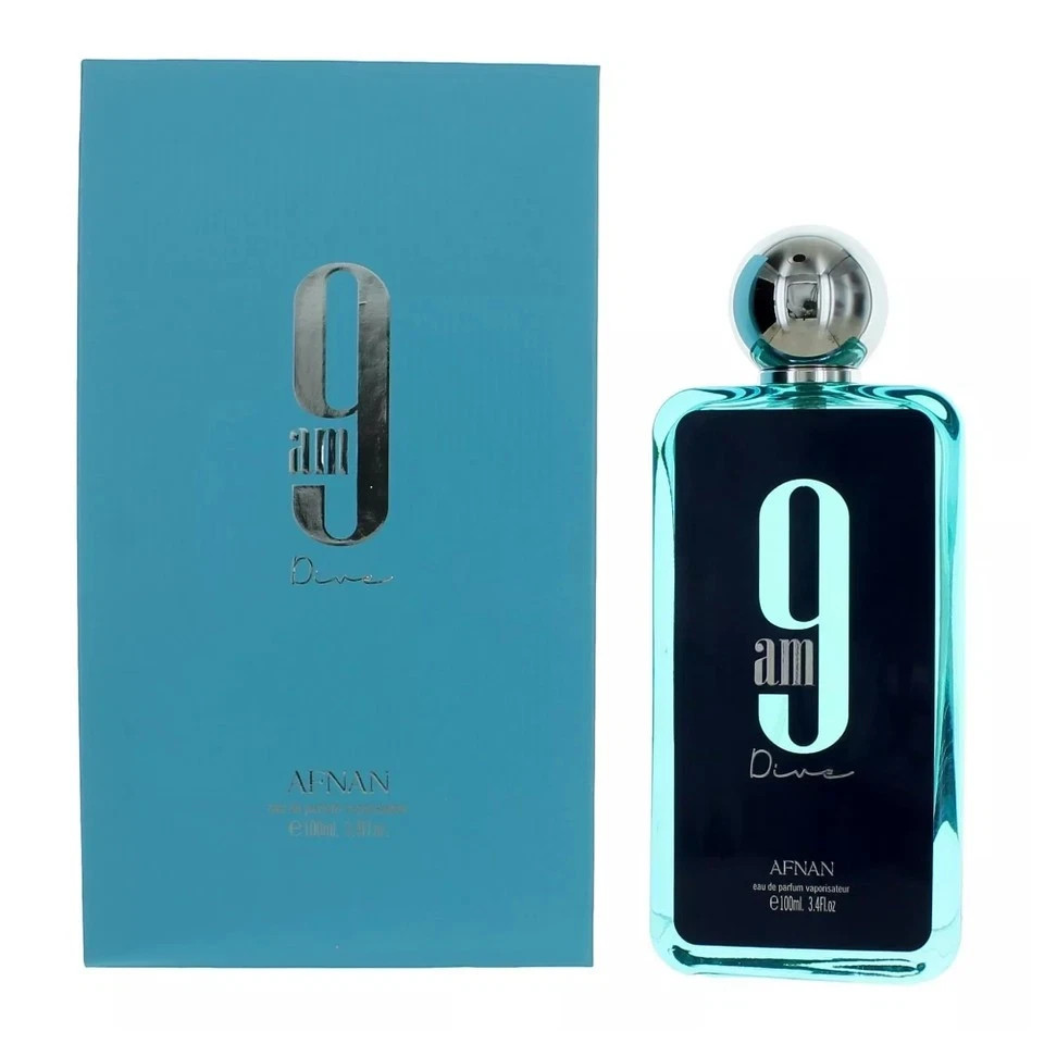 9 am Dive by Afnan 3.4 oz EDP Cologne Perfume Unisex New In Box 9 am Dive by Afnan 3.4 oz EDP Cologne Perfume Unisex New In Box