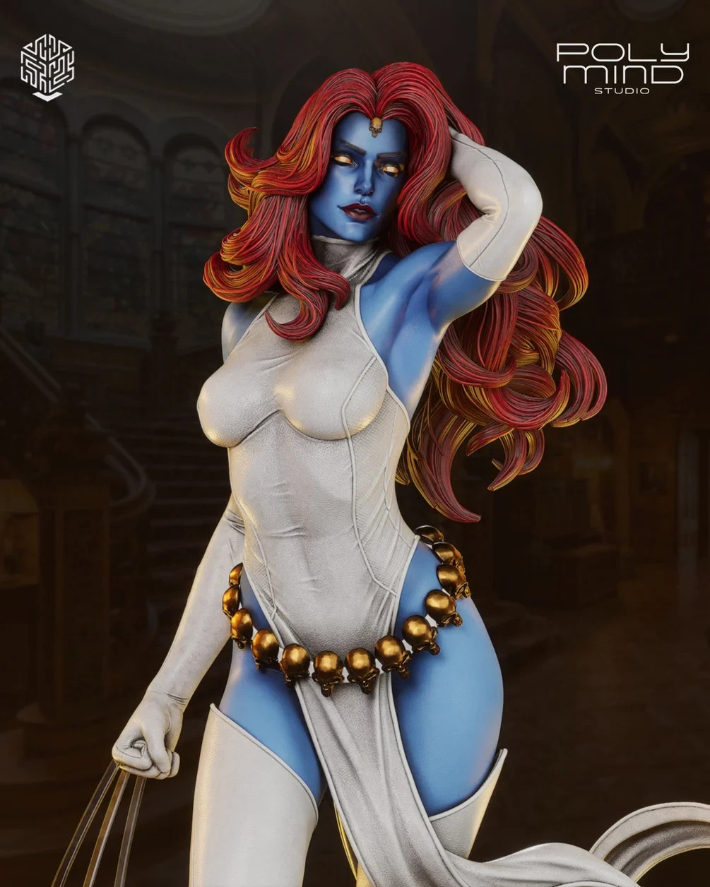 1:6 Mystique X-Men Fan Art UNPAINTED Resin Garage Kit Weapon Options