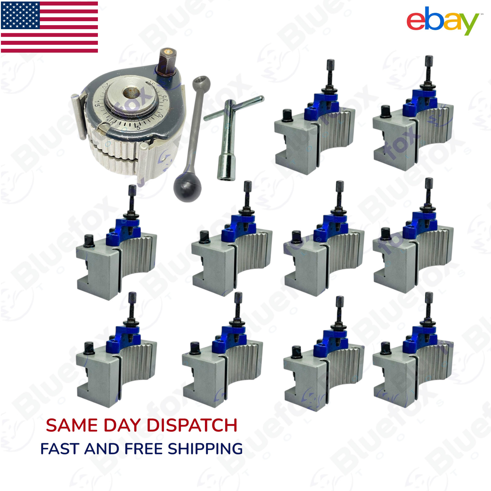 A1 40Position Quick Change Tool Post 11 pc For 150-300mm Lathe 6