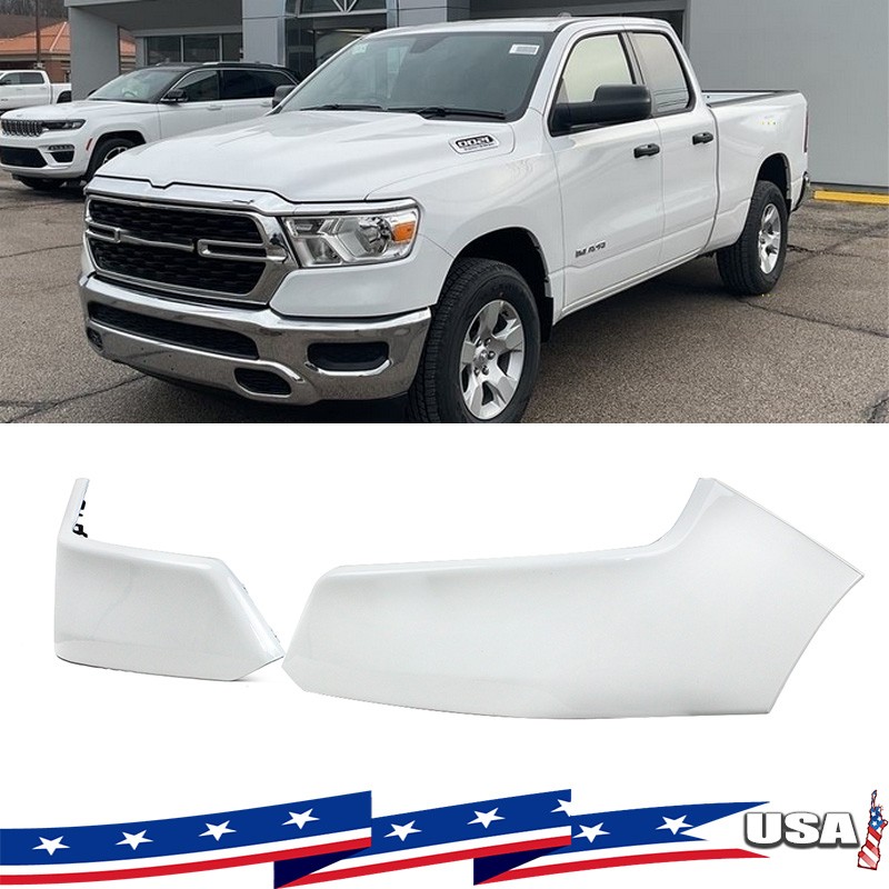 Front Bumper End Cover Filler Panel For 2019-24 Dodge Ram 1500 Bright White PW7