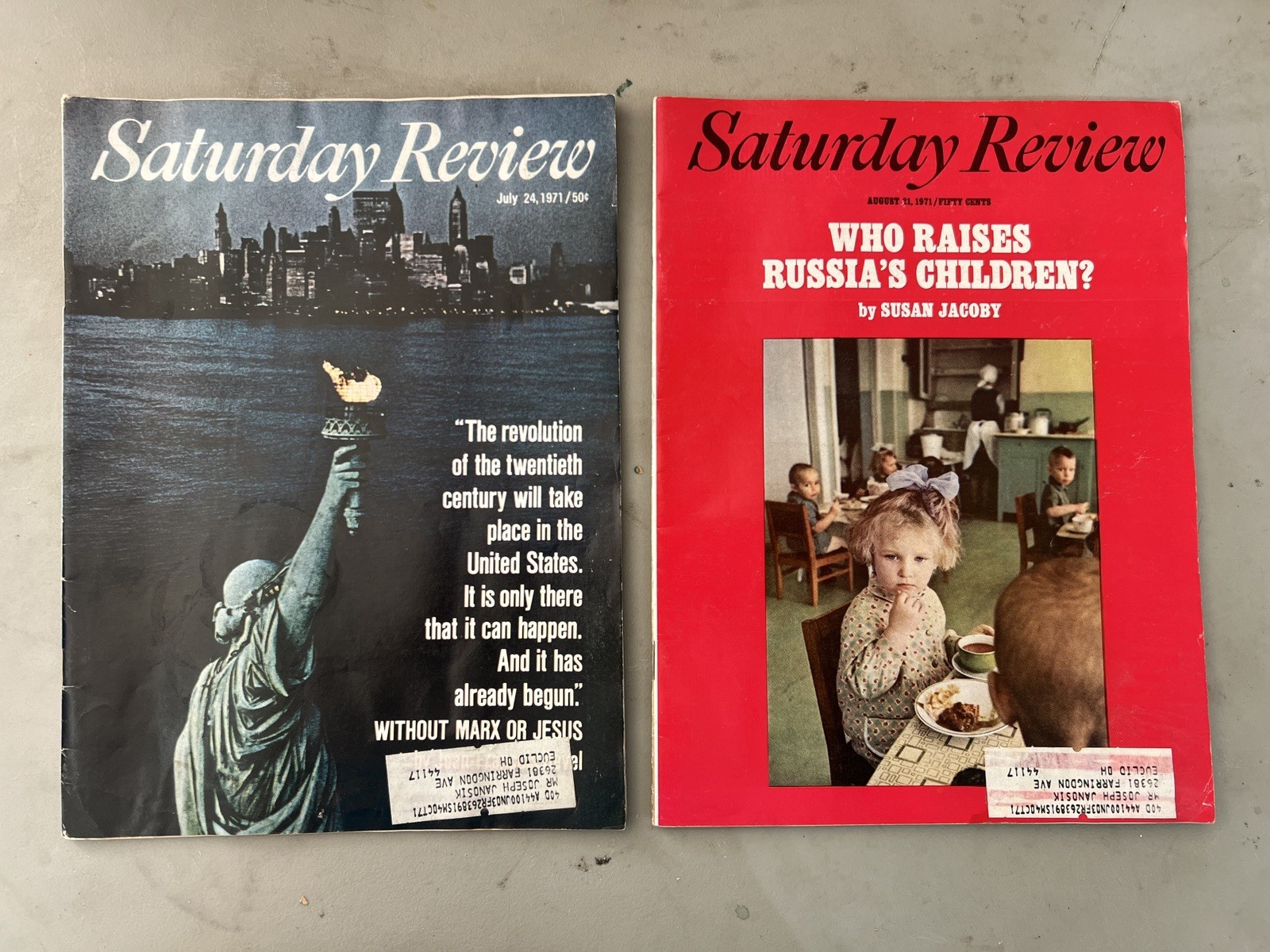 VTG Saturday Review Magazines: July 24 & August 21 1971 