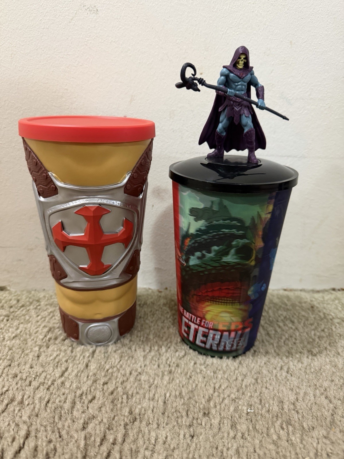 Masters of the Universe Heman gripper cup and Skeletor cup new Masters of the Universe Heman gripper cup and Skeletor cup new