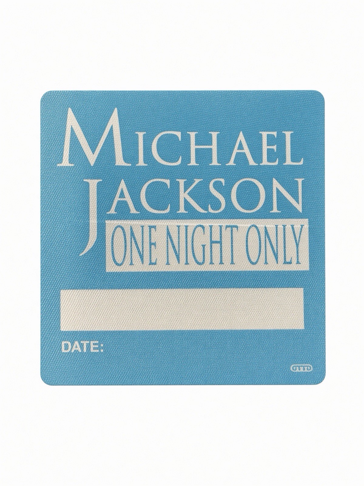 Michael Jackson 1995 ONE NIGHT ONLY Unused Crew Pass 1995 OTTO Blue