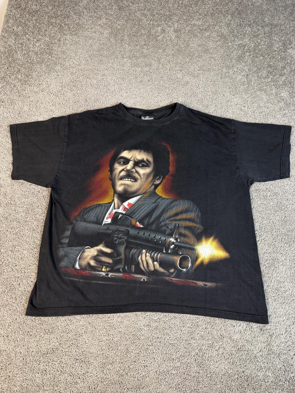 Vintage Scarface Clothing Co. Shirt Mens XL Black Scarface Graphic Crew Neck